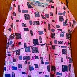 Plus size scrub top